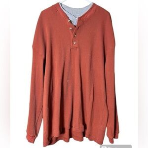 Men’s Wolverine 1/4 Button Thermal Henley Cotton Size XL Rugged‎ Outdoor Casual